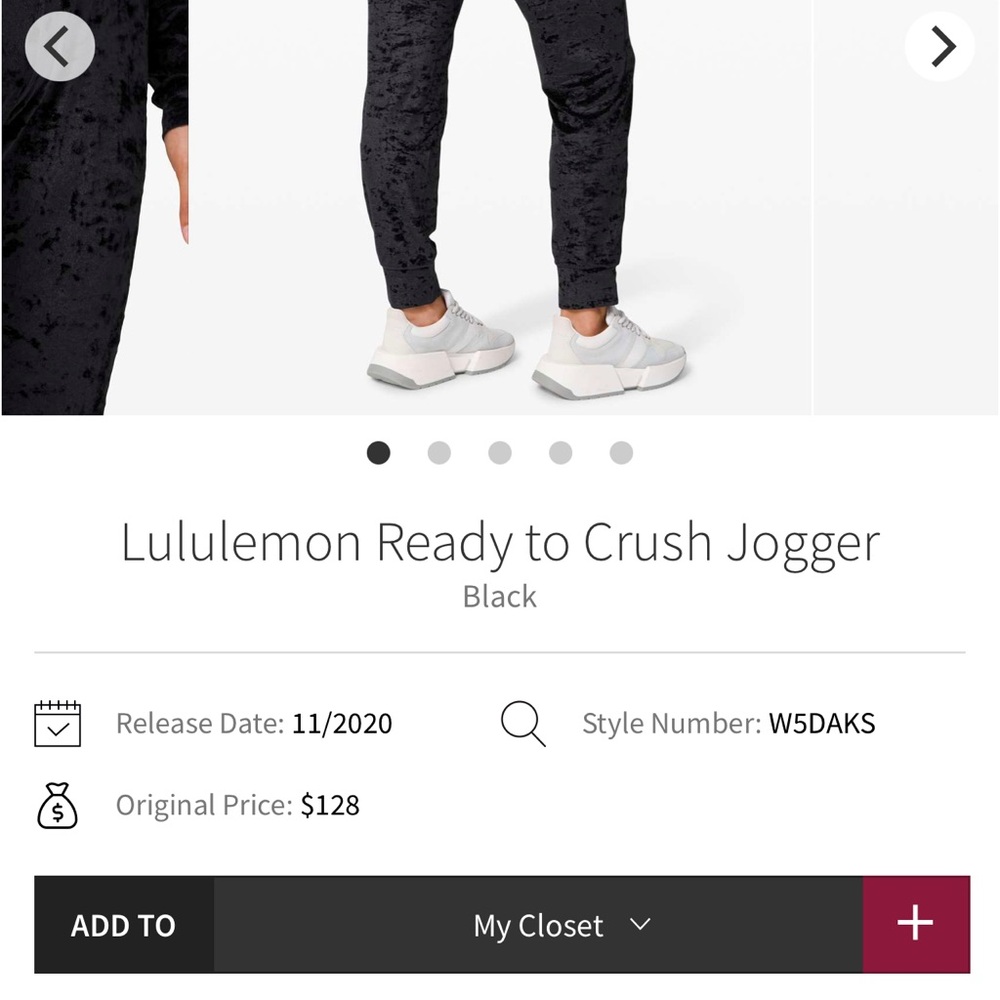lululemon athletica Black ready to crush Jogger Pants Sz 4 EUC - Picture 5 of 9